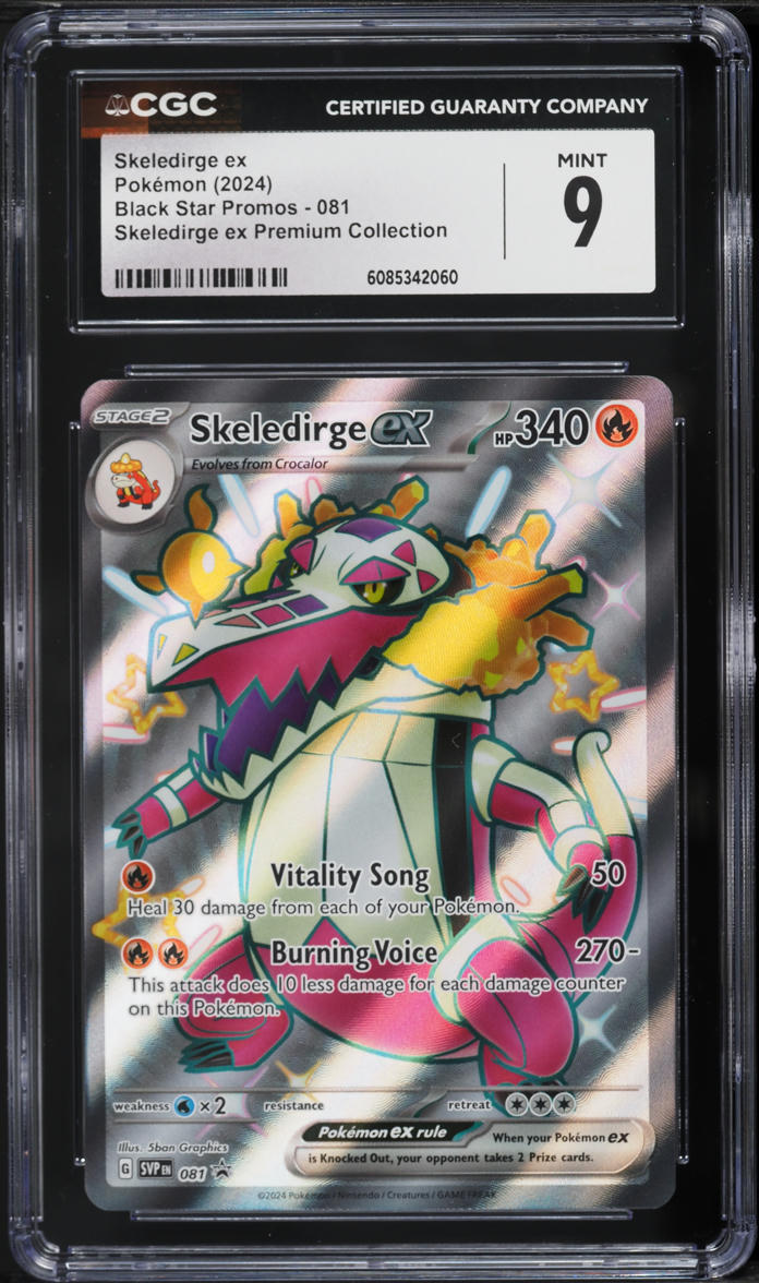 2024 Pokemon Scarlet & Violet Promos Premium Full Art Shiny Skeledirge ex #81 CGC 9 MINT