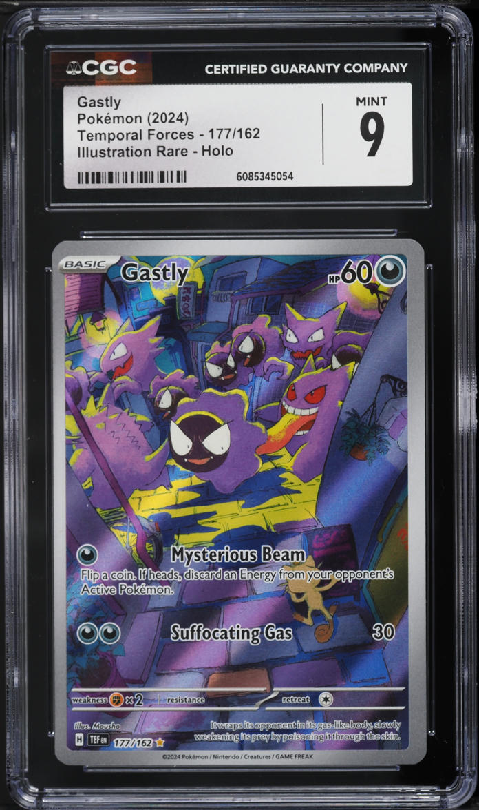 2024 Pokemon Scarlet & Violet Temporal Forces IR Gastly #177 CGC 9 MINT