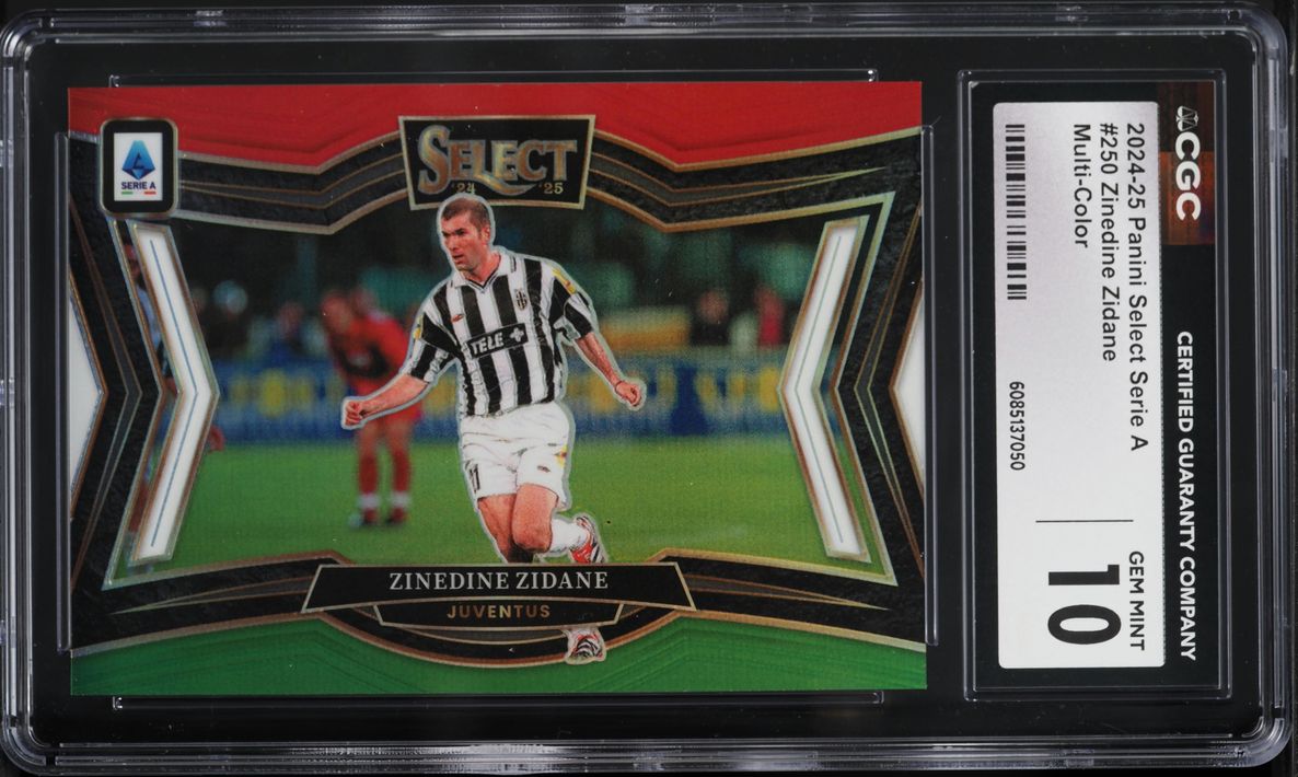2024 Select Field Level Serie A Multi Color Zinedine Zidane #250 CGC 10 GEM MINT