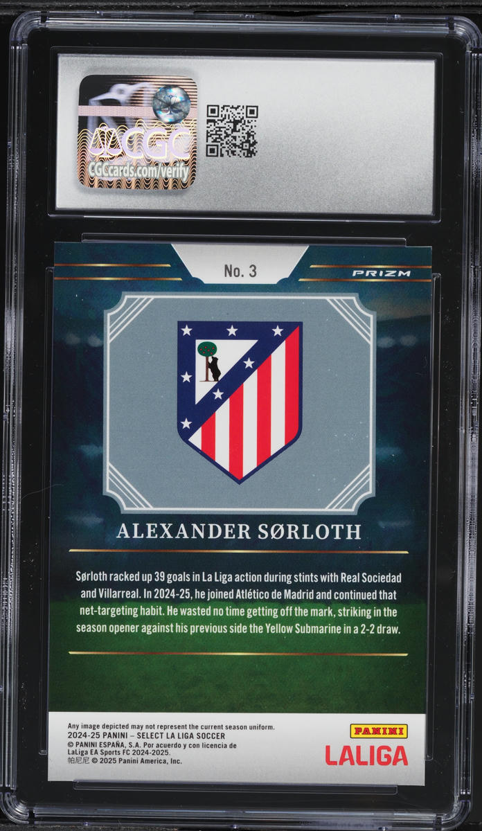 2024 Select La Liga Artistic Impressions Alexander Sorloth #3 CGC 10 GEM MINT