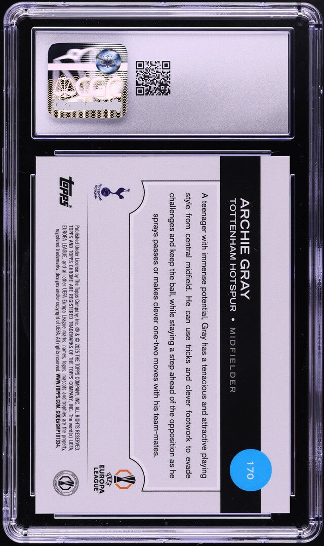 2024 Topps Chrome UEFA CC Hero Variation Archie Gray ROOKIE #170 CGC 9 MINT