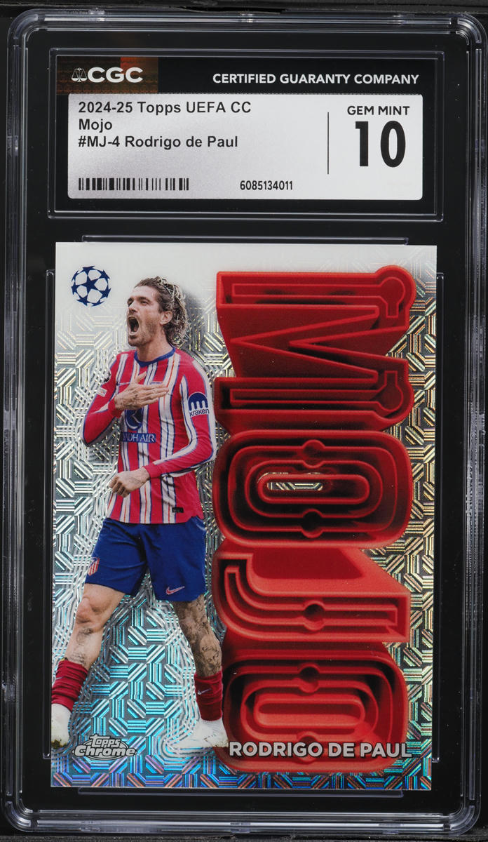 2024 Topps Chrome UEFA CC Mojo Rodrigo De Paul #MJ-4 CGC 10 GEM MINT