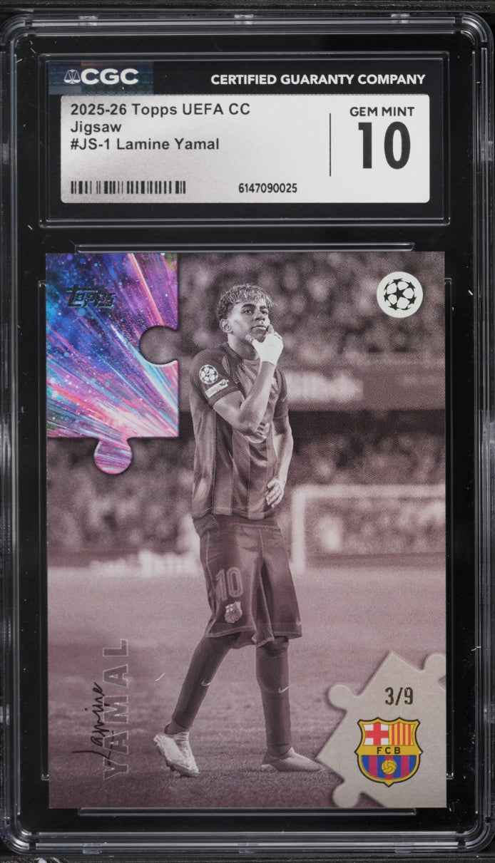 2025-26 Topps UEFA CC Jigsaw Lamine Yamal #JS-1 CGC 10 GEM MINT
