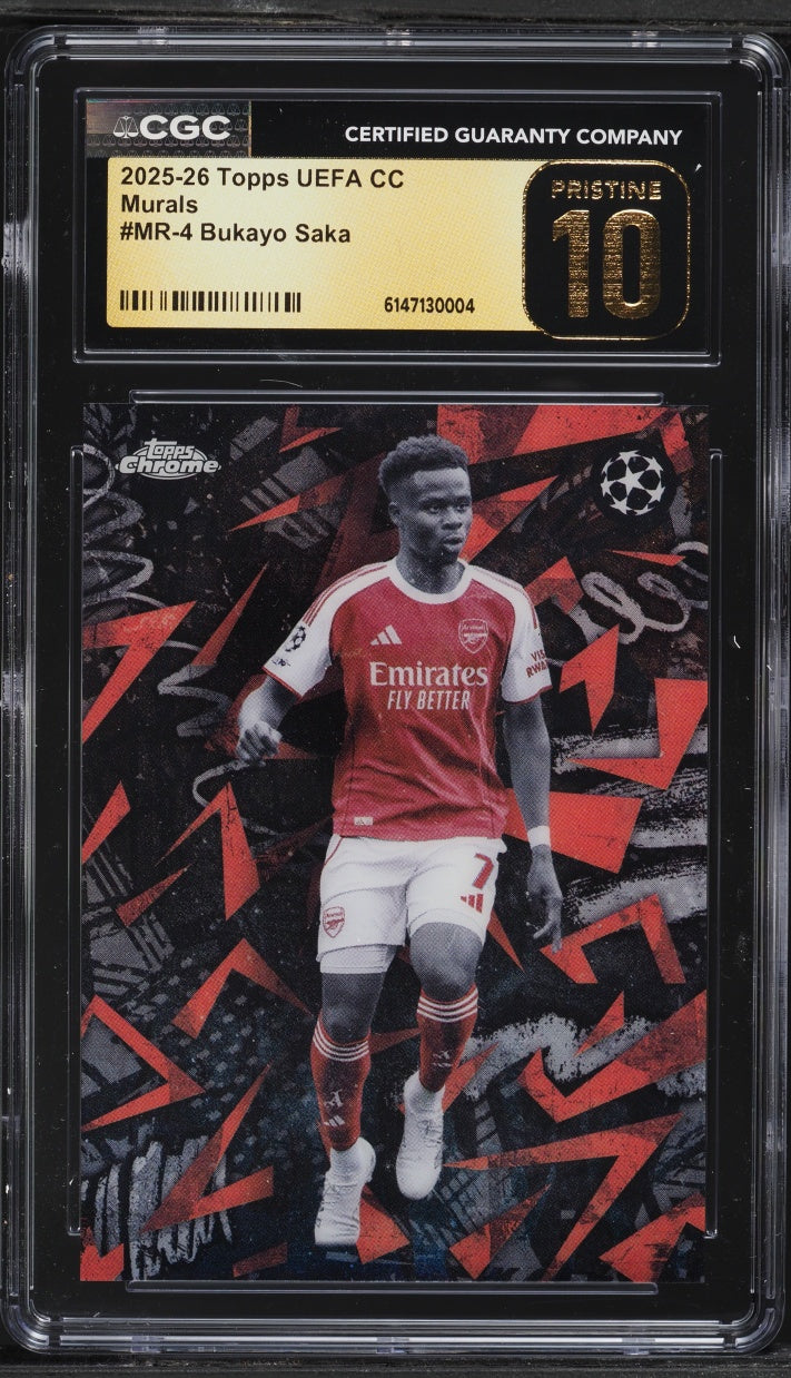 2025-26 Topps UEFA CC Murals Bukayo Saka #MR-4 CGC 10 PRISTINE