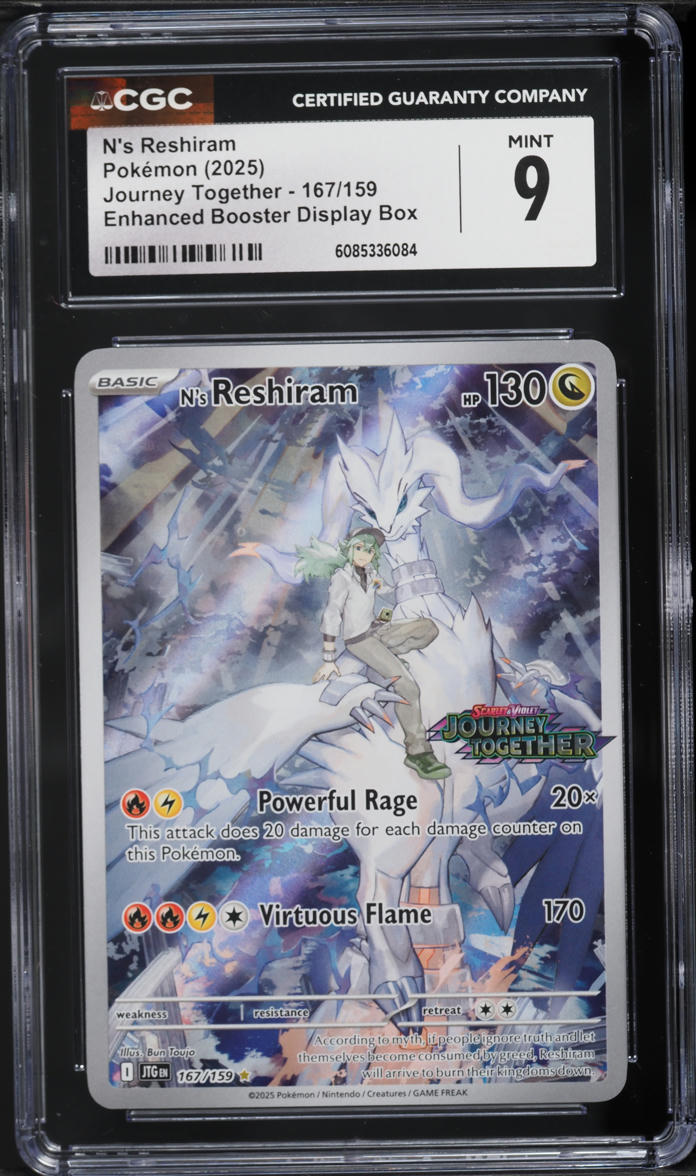2025 Pokemon SV Journey Together Enhanced Display N's Reshiram #167 CGC 9 MINT