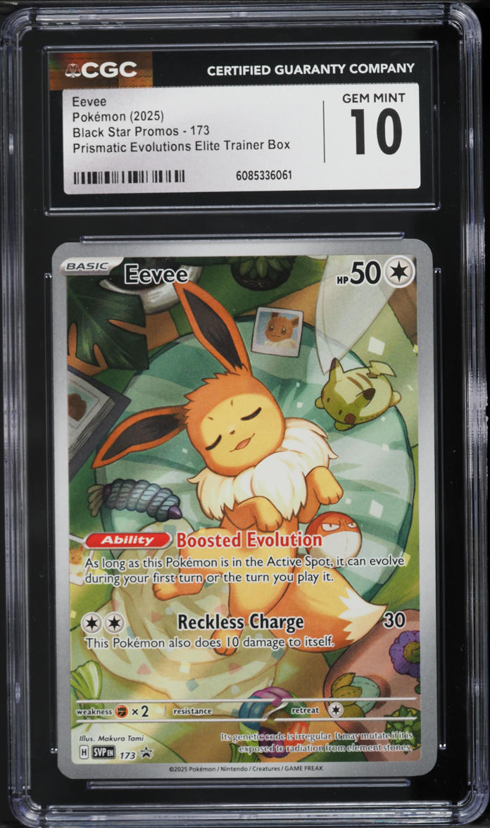 2025 Pokemon SV Promo Prismatic Evolutions ETB Eevee #173 CGC 10 GEM MINT