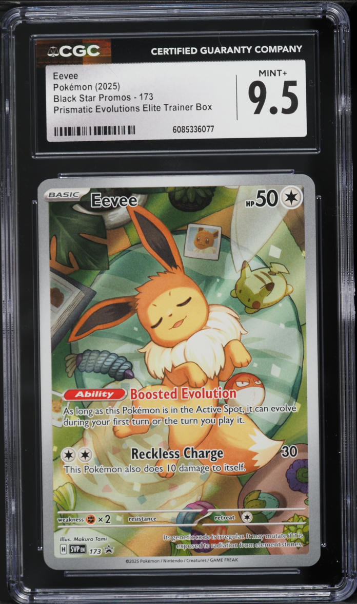 2025 Pokemon SV Promo Prismatic Evolutions ETB Eevee #173 CGC 9.5 MINT+