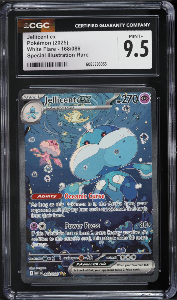 2025 Pokemon SV White Flare SIR Jellicent ex #168 CGC 9.5 MINT+
