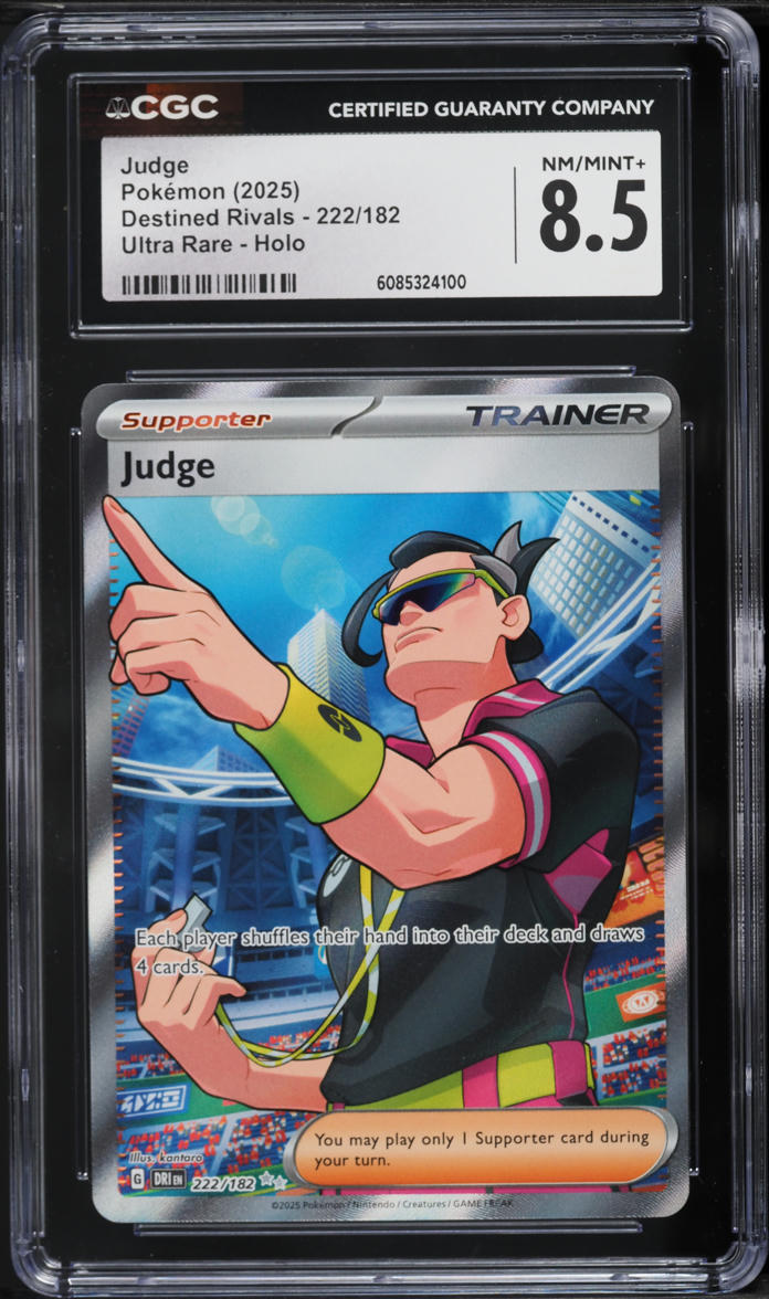 2025 Pokemon Scarlet & Violet Destined Rivals Full Art Judge #222 CGC 8.5 NM-MT+