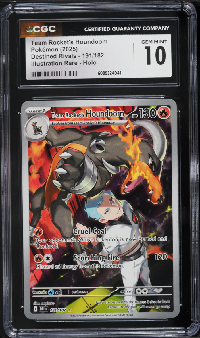 2025 Pokemon Scarlet & Violet Destined Rivals IR Team Rocket's Houndoom #191 CGC 10 GEM MINT