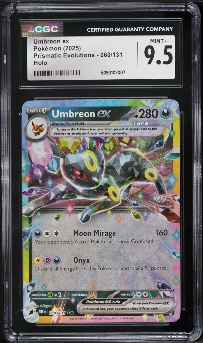2025 Pokemon Scarlet & Violet Prismatic Evolutions Umbreon ex #60 CGC 9.5 MINT+