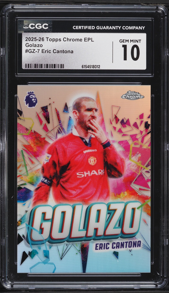 2025 Topps Chrome EPL Golazo Eric Cantona #GZ-7 CGC 10 GEM MINT