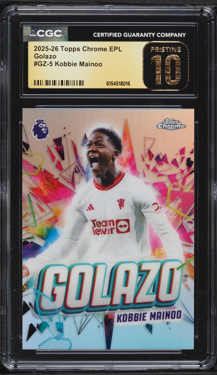 2025 Topps Chrome EPL Golazo Kobbie Mainoo #GZ-5 CGC 10 PRISTINE
