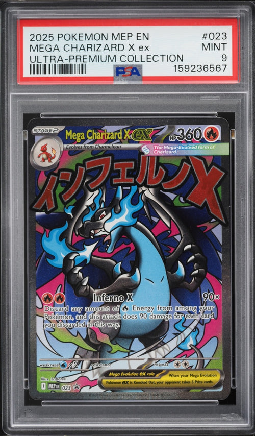 Mega Charizard X ex (Ultra-Premium #023) · PSA 9