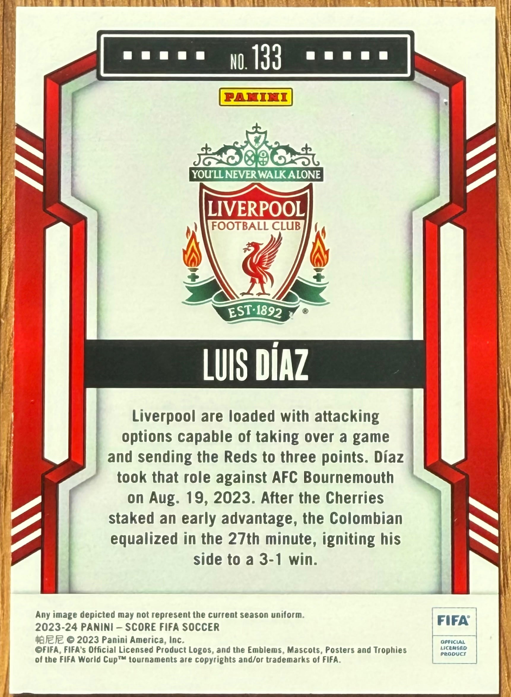 Luis Díaz - Liverpool FC | 2023-24 Panini Score FIFA #133