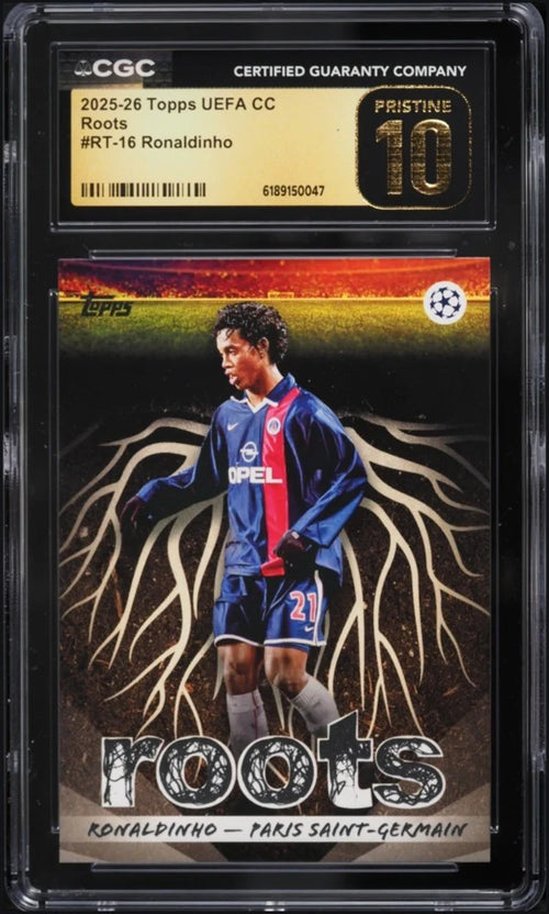 Ronaldinho (2025-26 Topps UEFA CC Roots #RT-16) · CGC Pristine 10