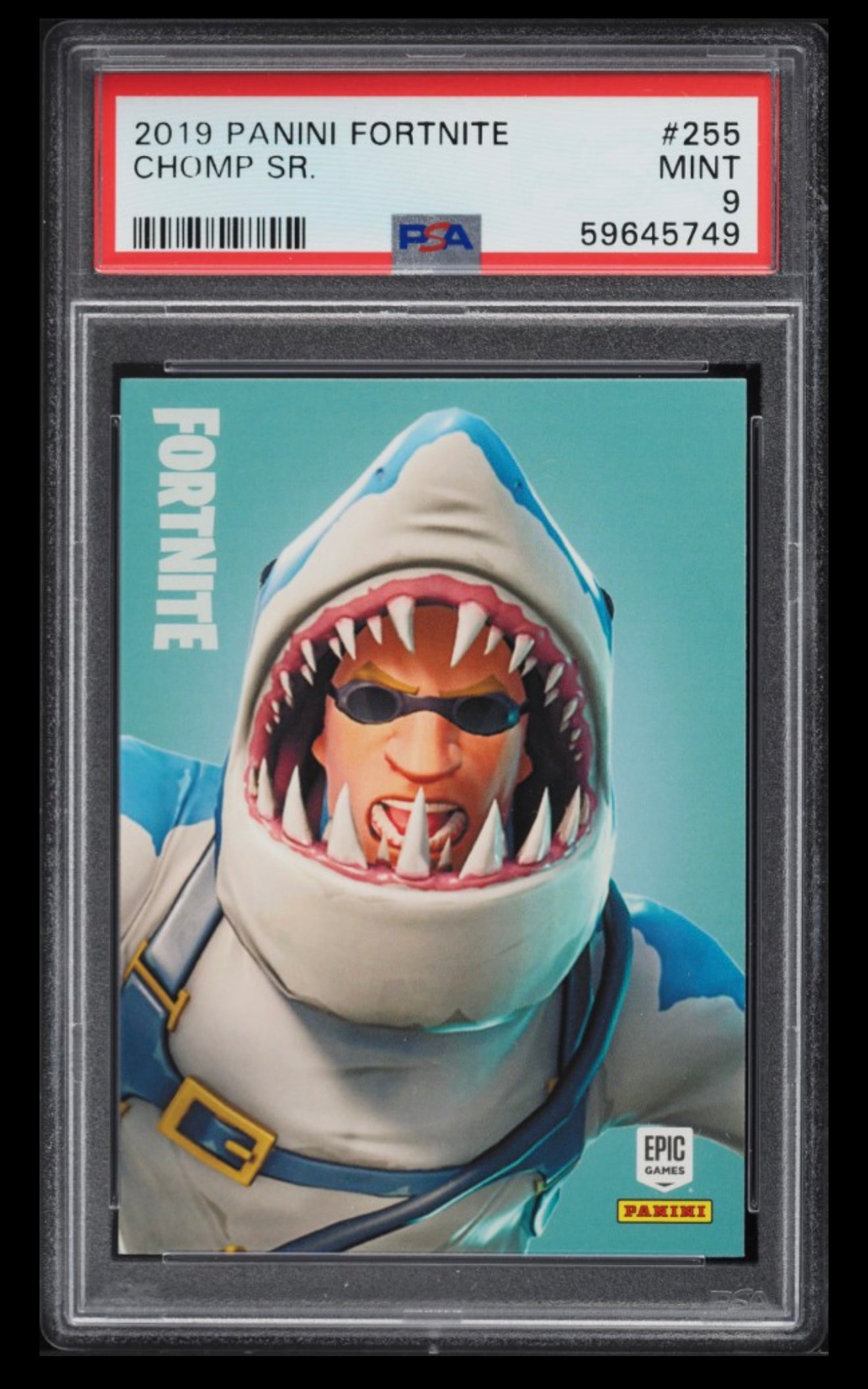 2019 Panini Fortnite Series 1 Chomp Sr. #255 PSA 9 MINT