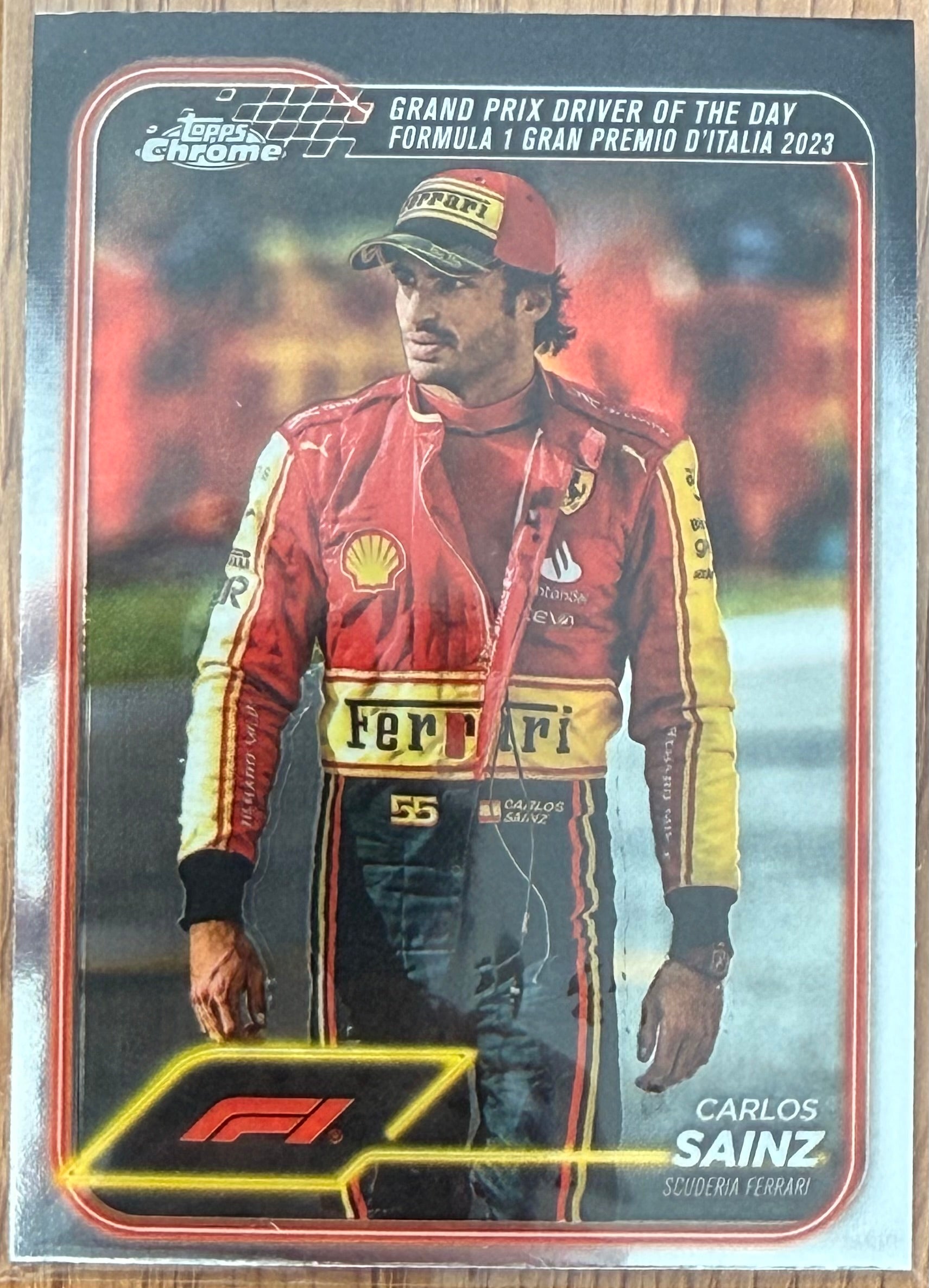 Topps Chrome F1 2024 – #172 Carlos Sainz – Driver of the Day – Italian Grand Prix (Monza)