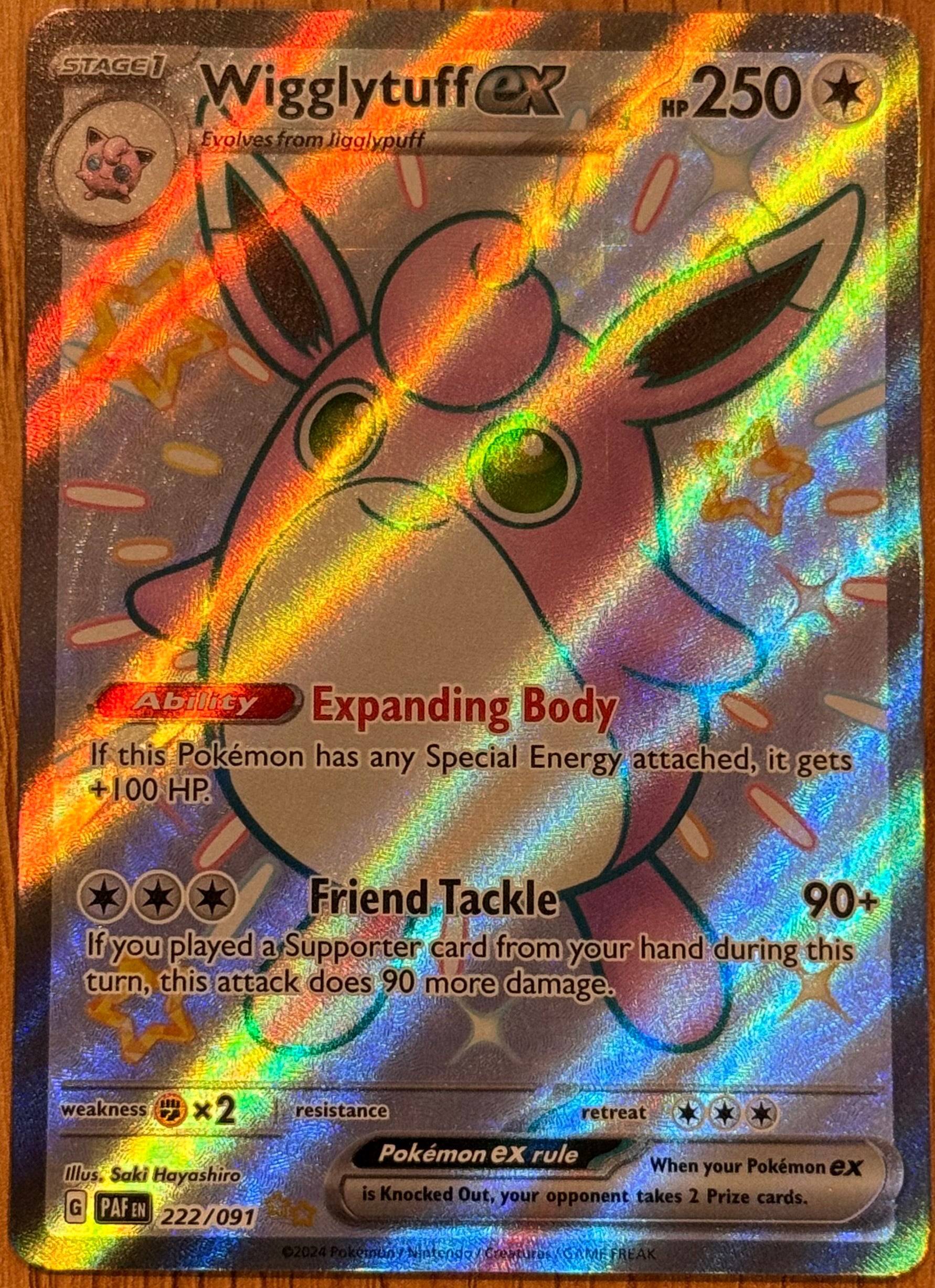 Wigglytuff ex 222/091 Full Art Shiny