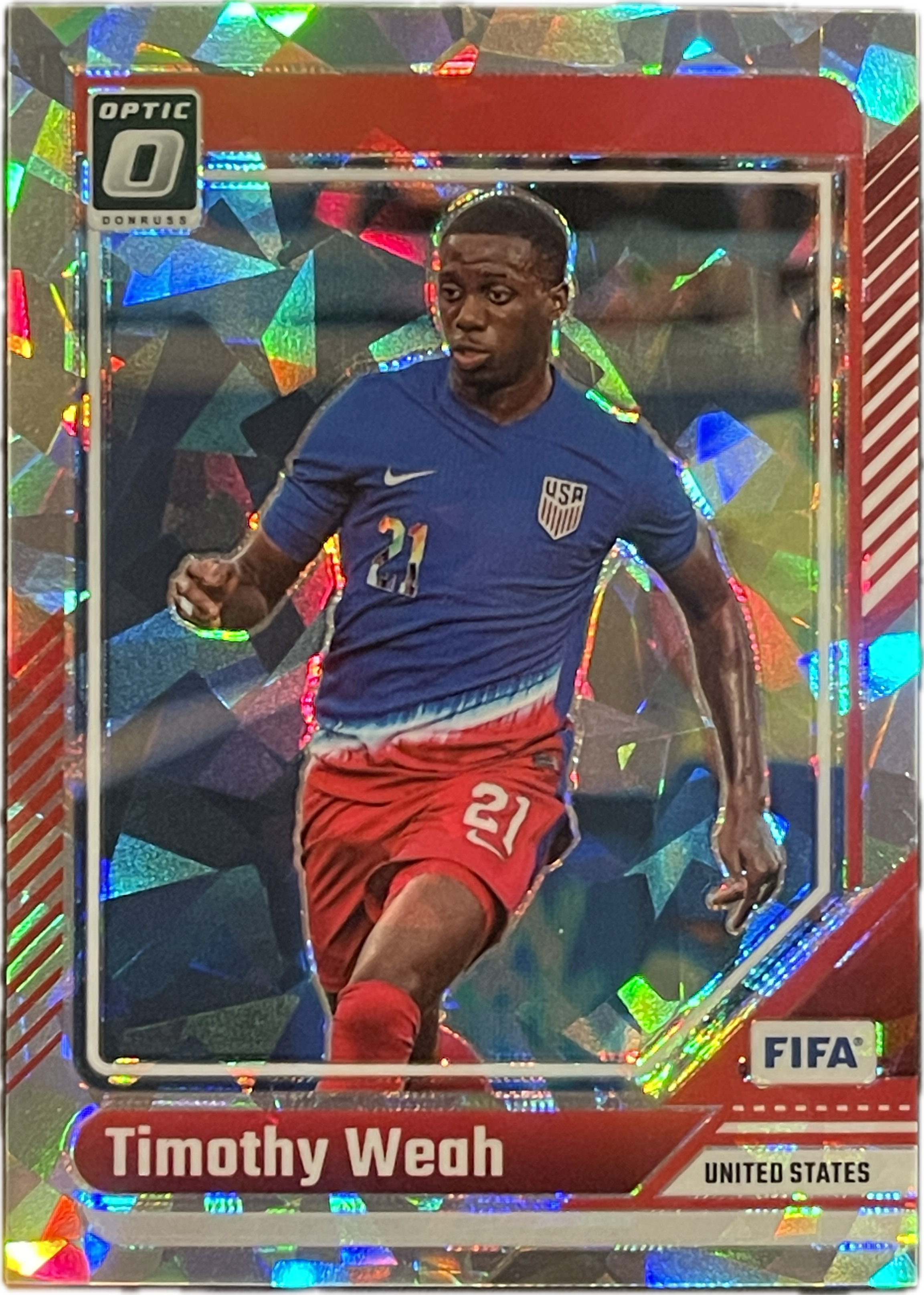 2024-25 Panini Donruss Timothy Weah - USA Prizm #7