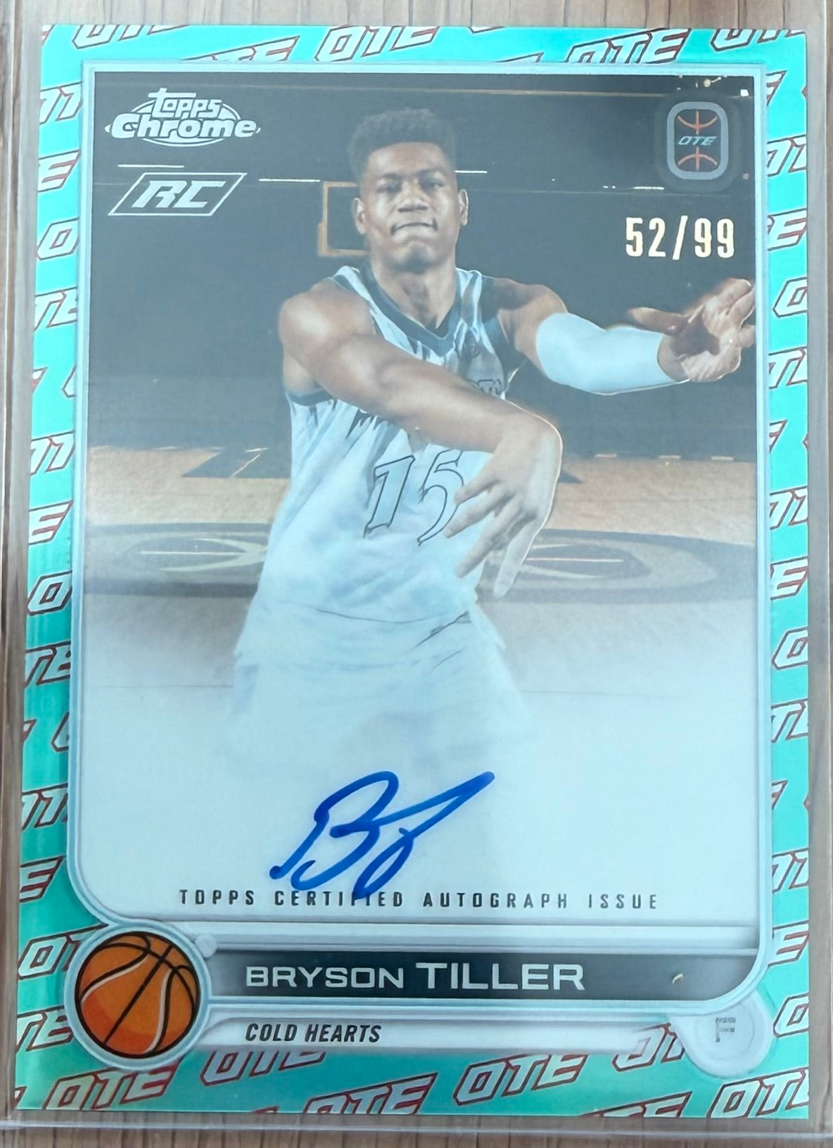 Bryson Tiller – Autograph Aqua Refractor – CA-BT2 (52/99)