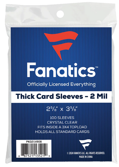 Fanatics Collectibles Thick Soft Sleeves - 100 Count