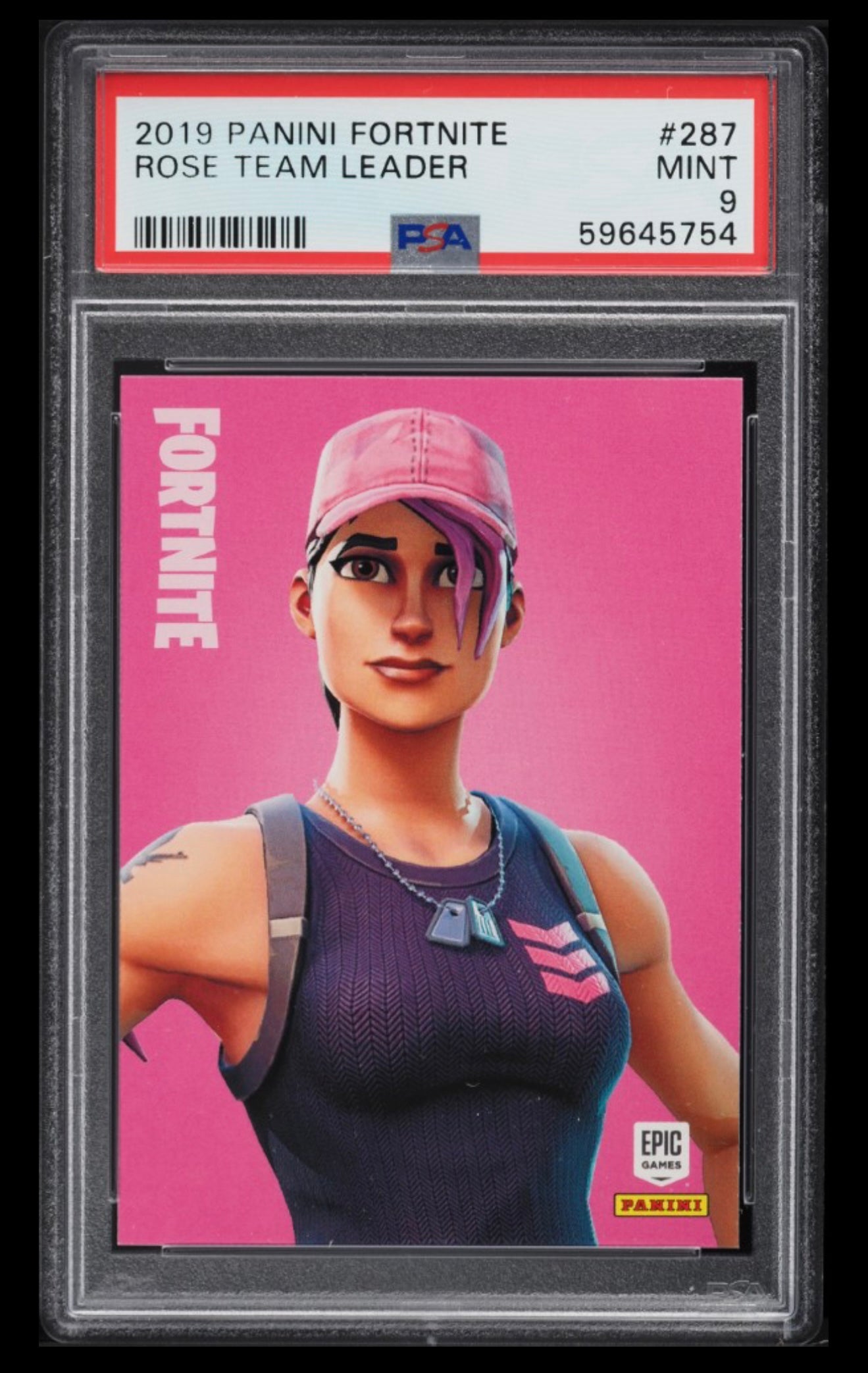 2019 Panini Fortnite Series 1 Rose Team Leader  #287 PSA 9 MINT