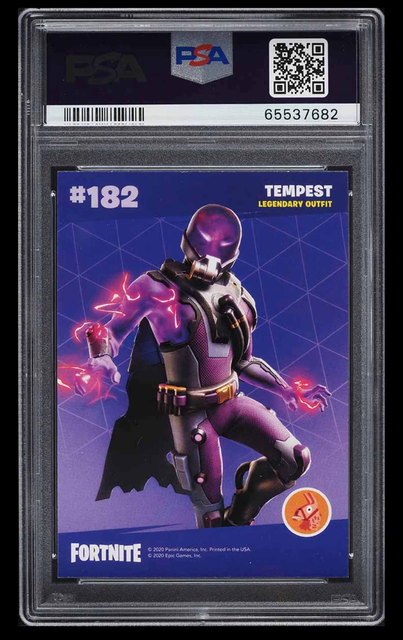 2020 Panini Fortnite Series 2 Cracked Ice Tempest #182 PSA 9 MINT
