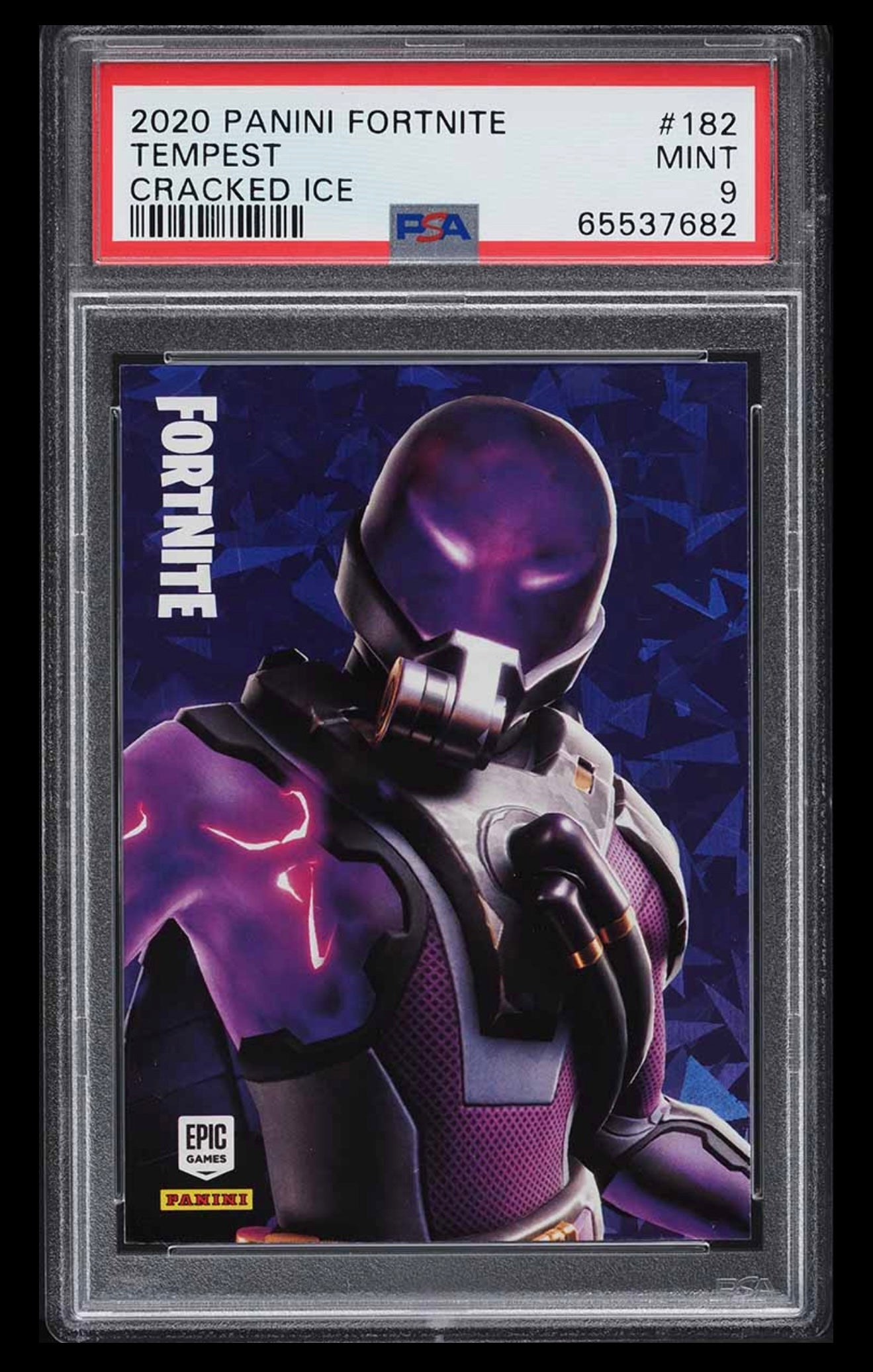 2020 Panini Fortnite Series 2 Cracked Ice Tempest #182 PSA 9 MINT