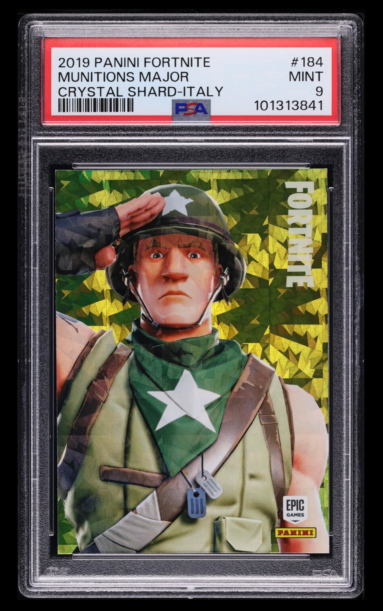2019 Panini Fortnite Crystal Shard Italy Munitions Major #184 PSA 9 MINT