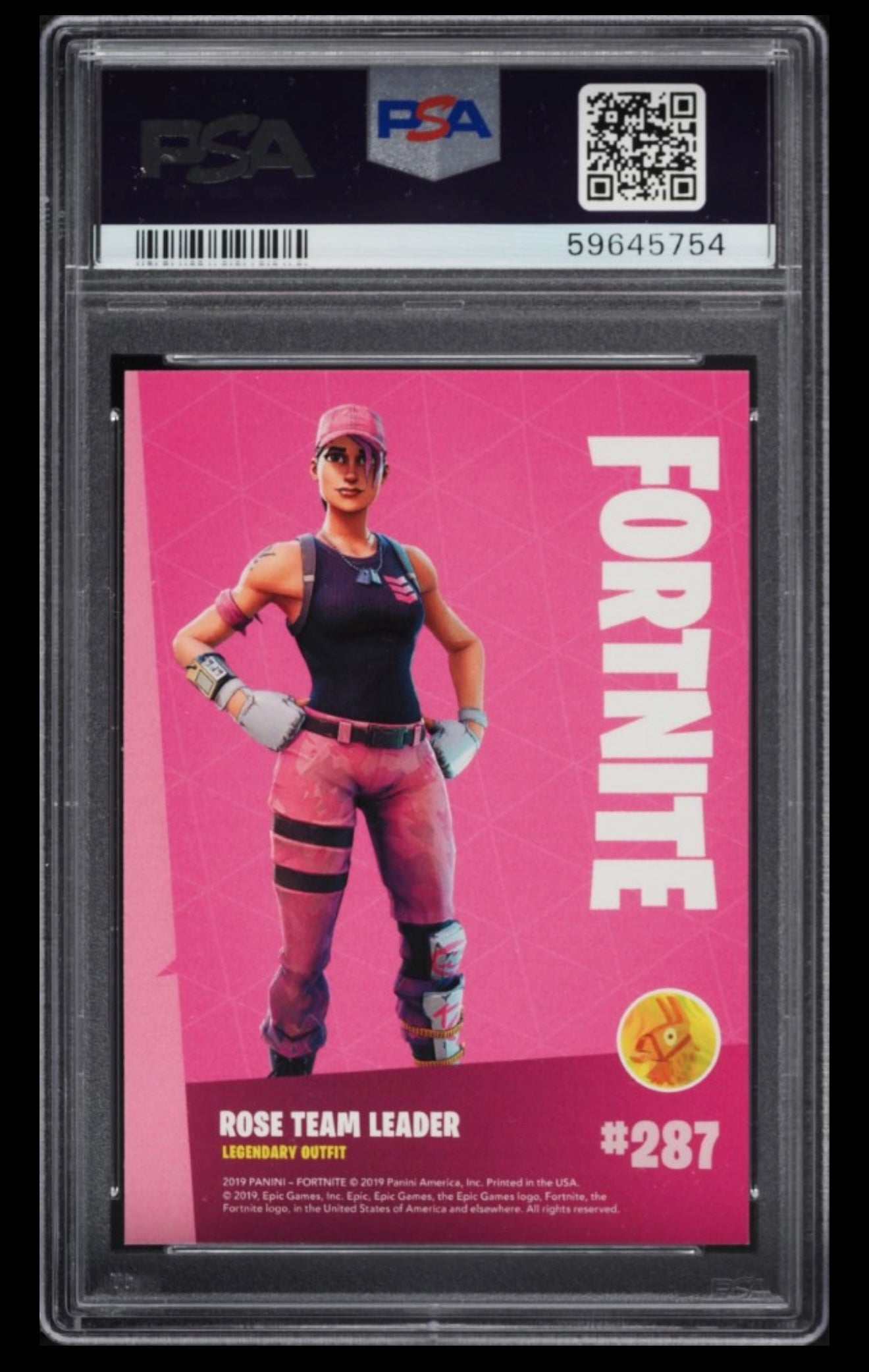 2019 Panini Fortnite Series 1 Rose Team Leader  #287 PSA 9 MINT
