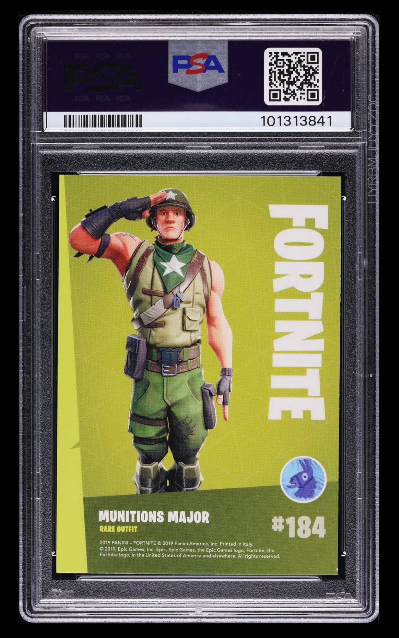 2019 Panini Fortnite Crystal Shard Italy Munitions Major #184 PSA 9 MINT