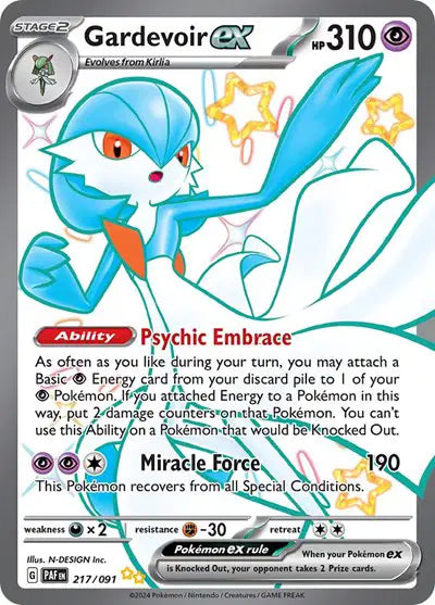 Gardevoir ex Pokemon • Shiny Ultra Rare • 217/091 Paldean Fates