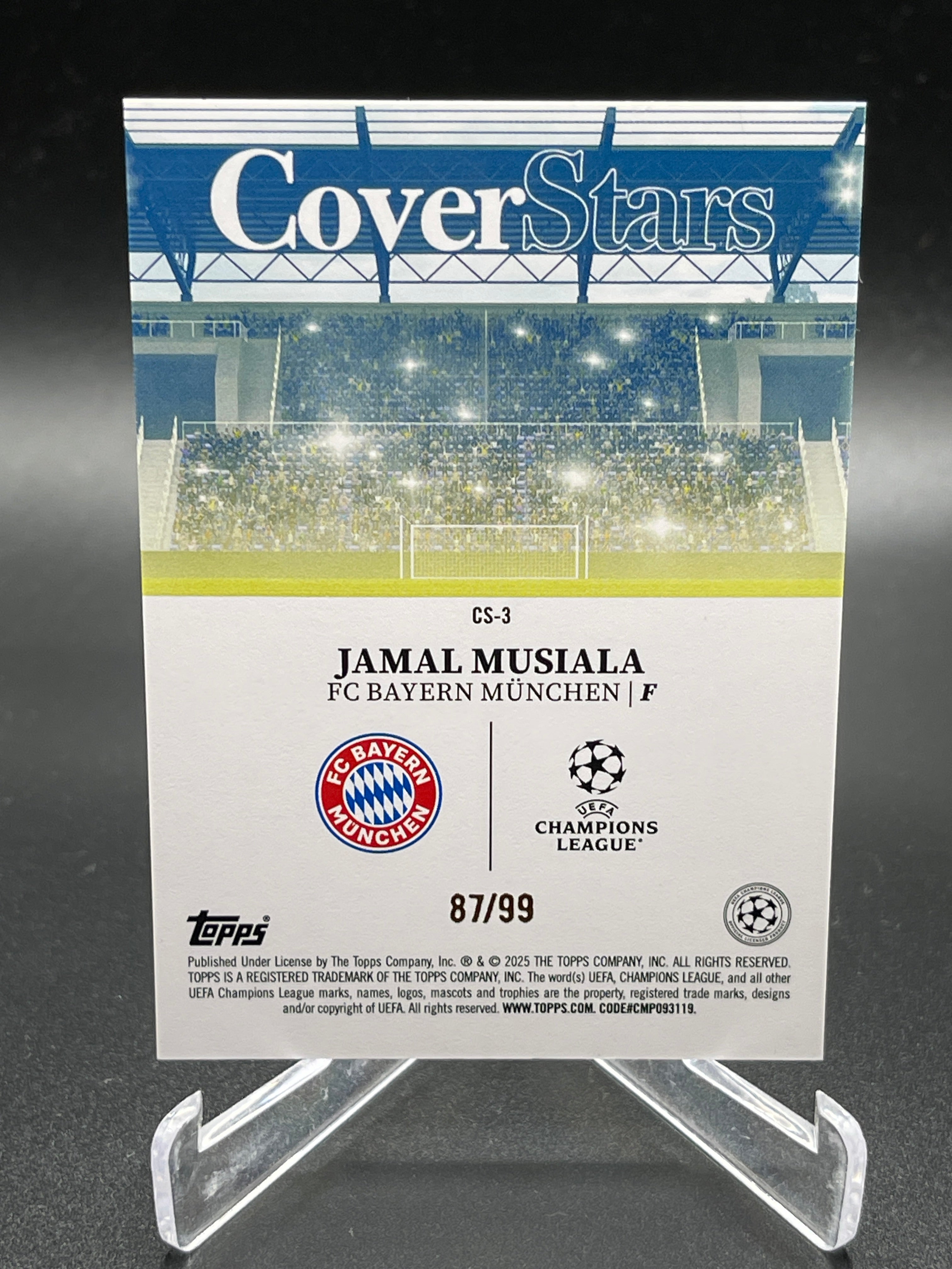 Jamal Musiala Cover Stars /99 2024/25 Topps® UCC Club Competitions Flagship
