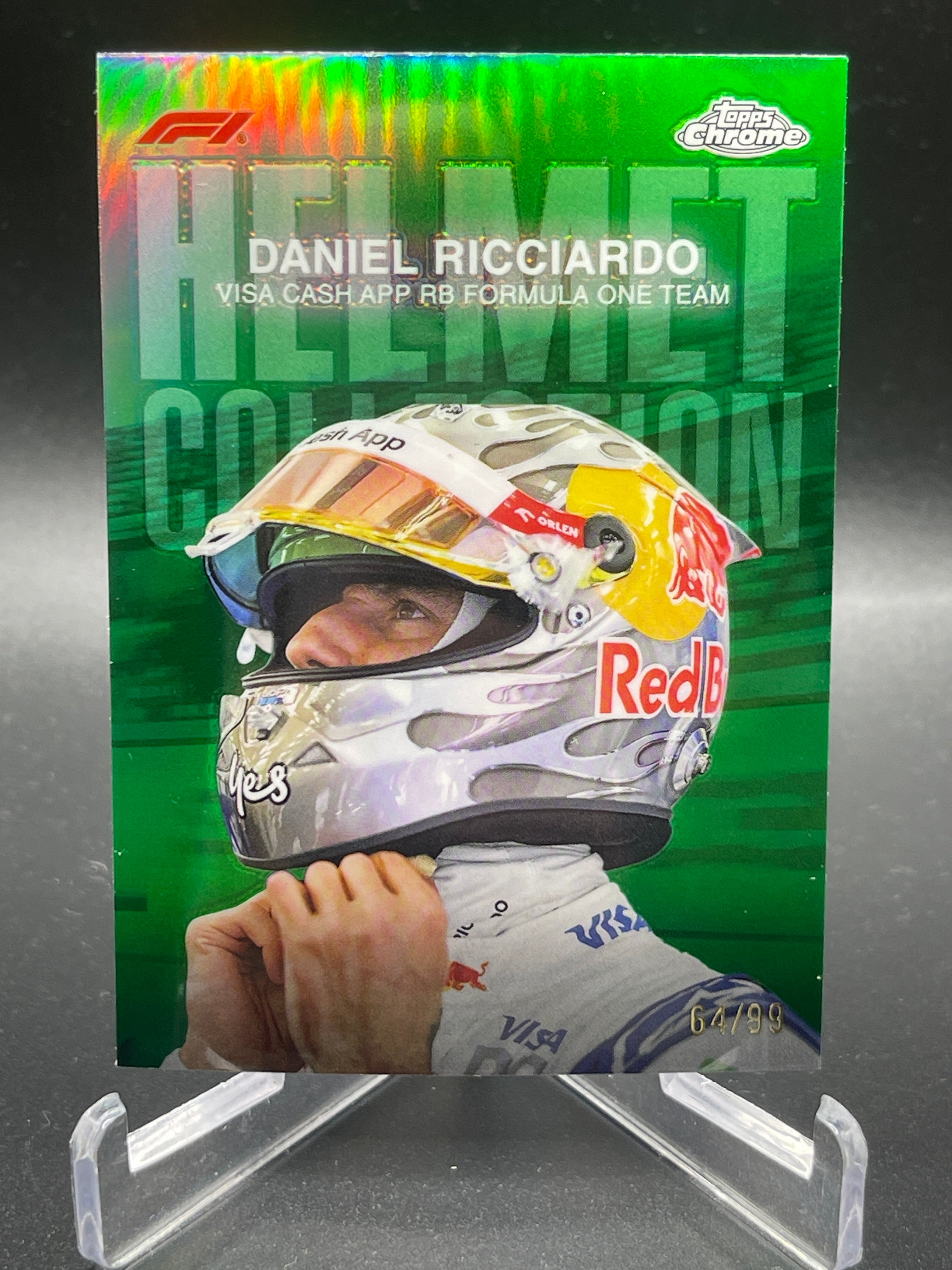 F1 Topps Chrome 2024 Daniel Ricciardo Helmet /99 HC-14