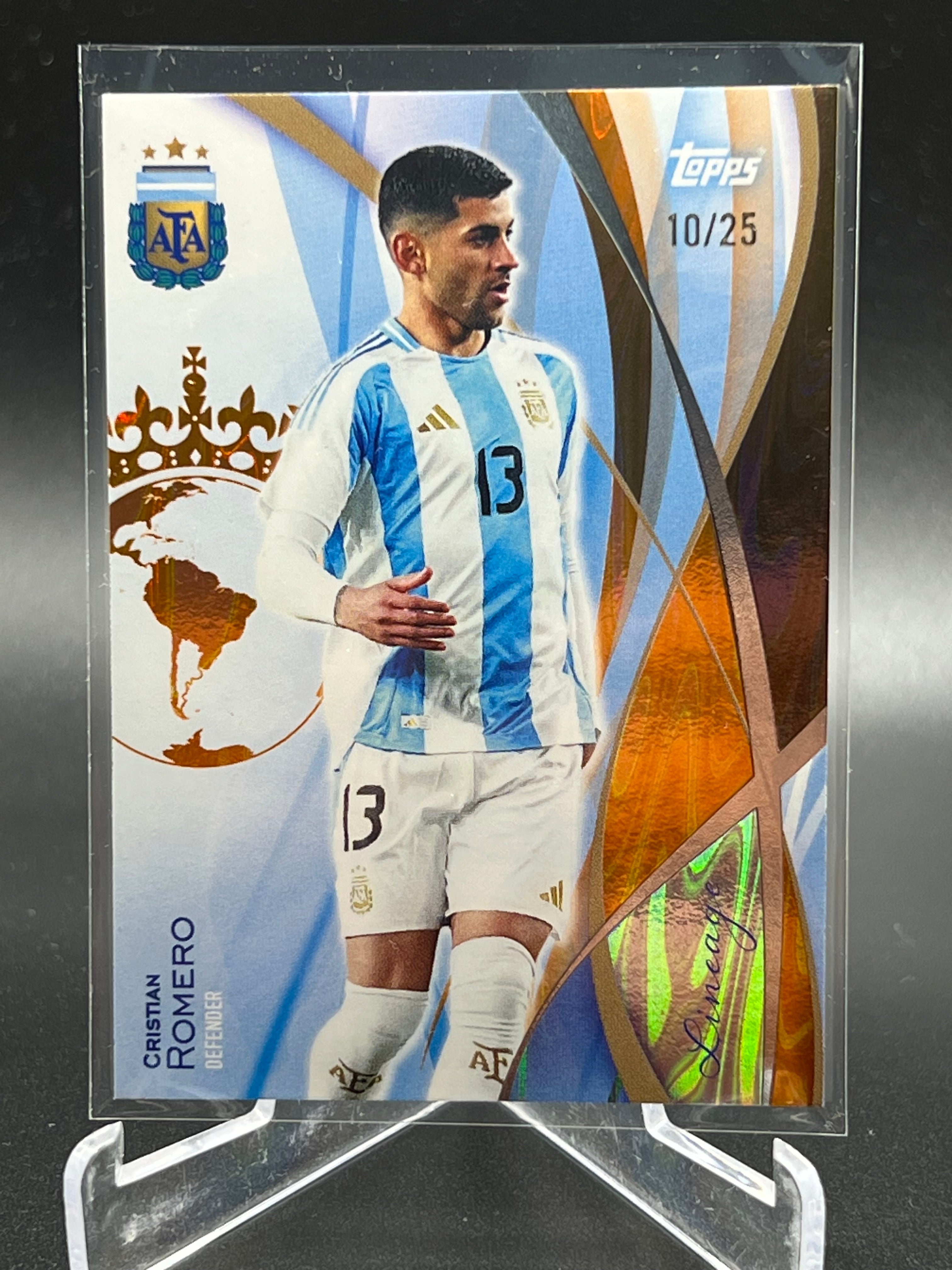 Cristian Romero /25 Topps Argentina Lineage 24