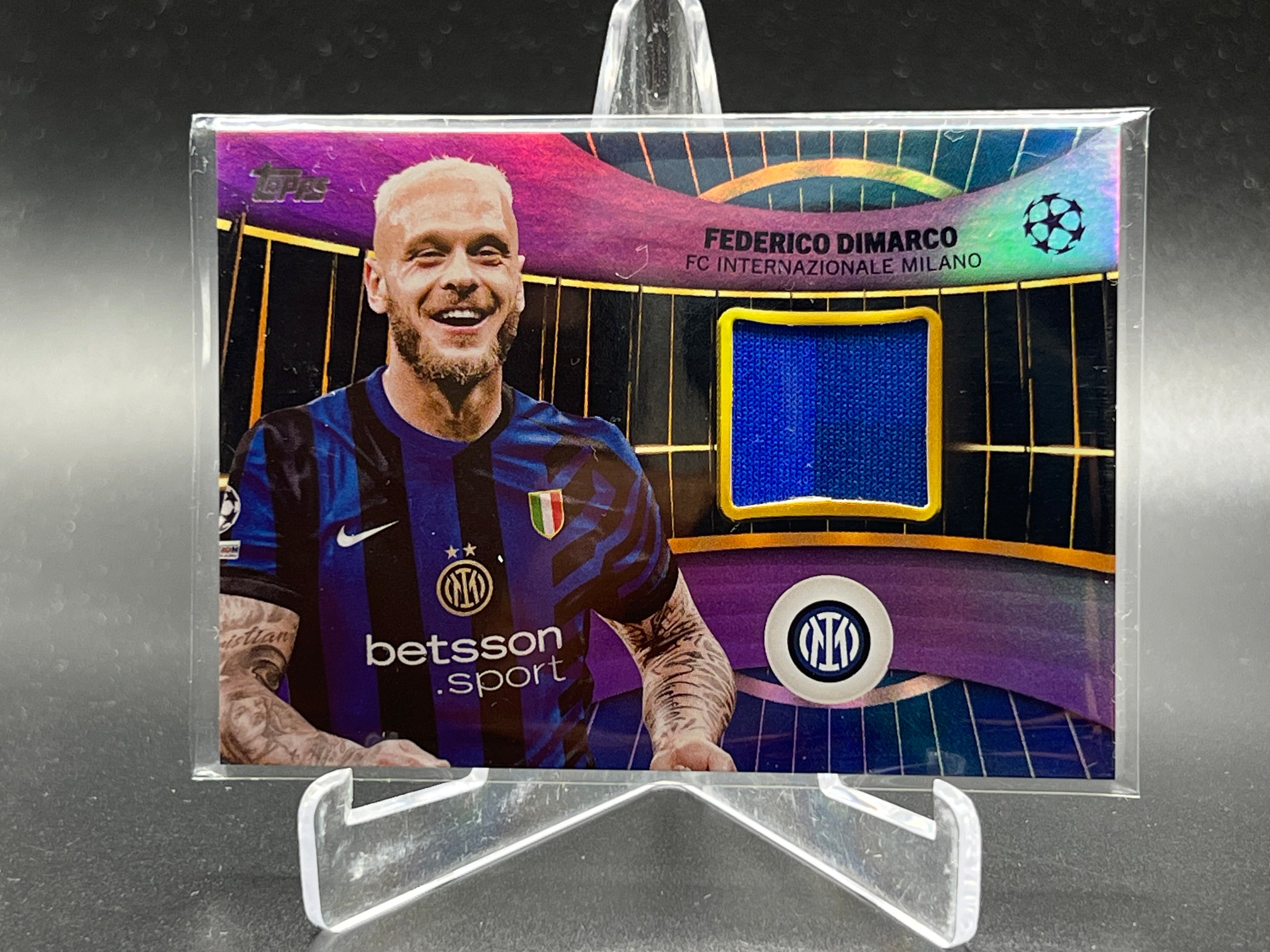 Frederico DiMarco /199 Topps Superstars Relic Card From Topps UEFA club competitions 24/25