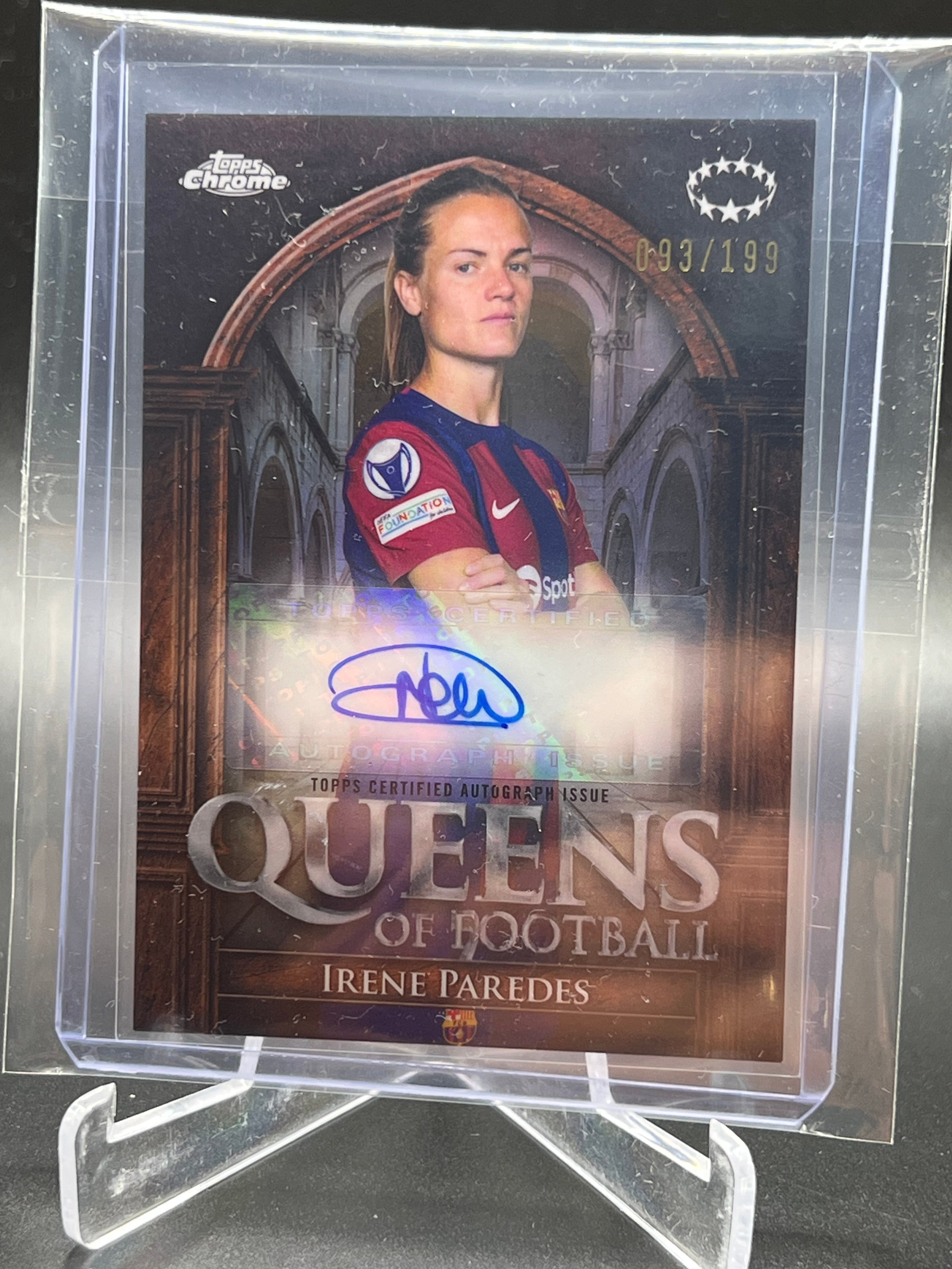 Irene Paredes /199 Queens of football Auto 2023/2024 Topps Chrome UEFA Women`s Champions league