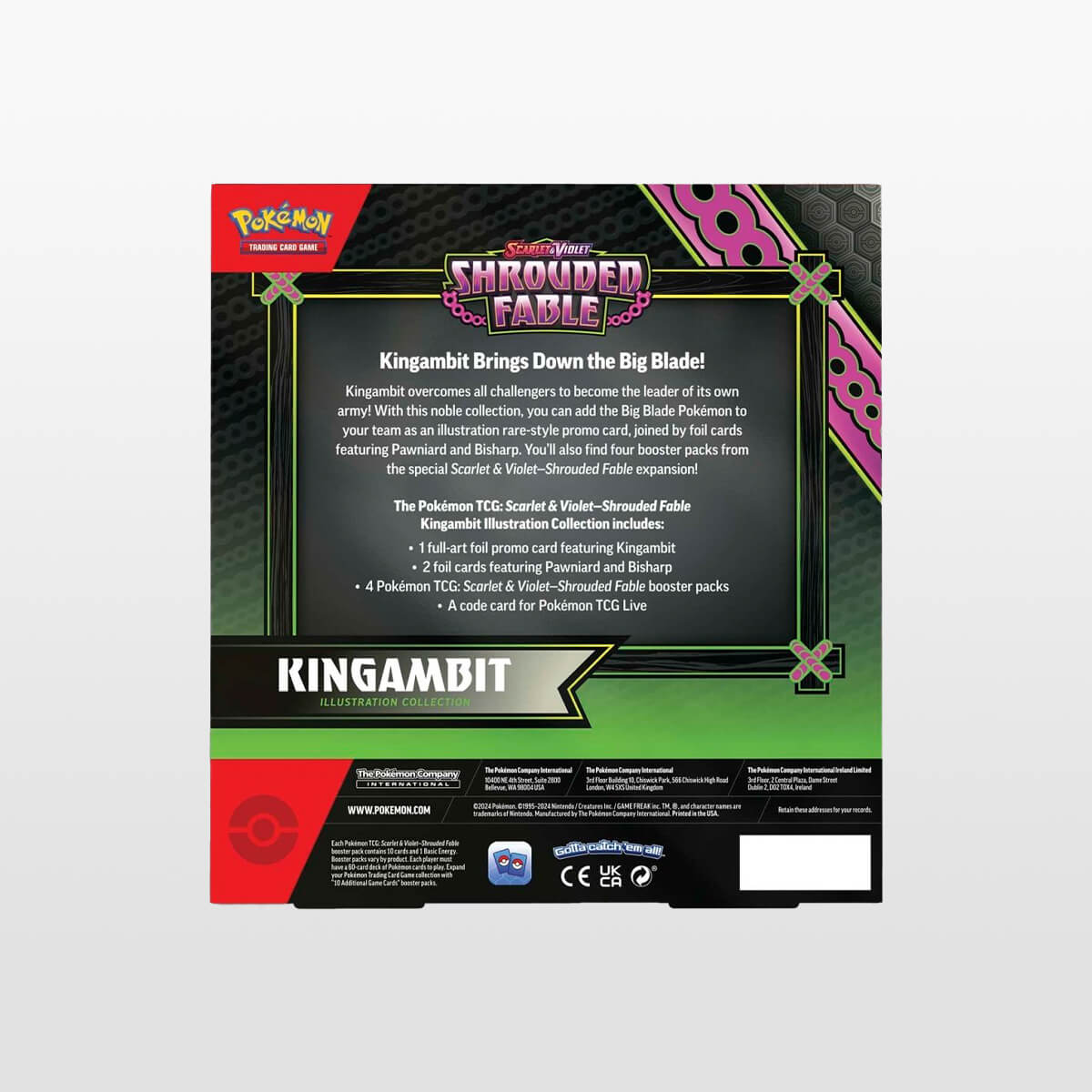 Scarlet & Violet-Shrouded Fable Kingambit Illustration Collection bakside