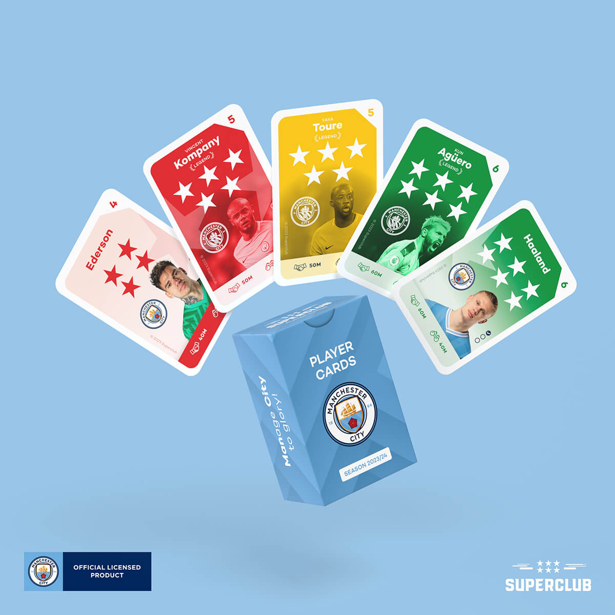Superclub – Manchester City Player cards 2023/24 eske og kort